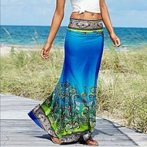 venus paisley print maxi dress